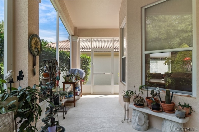 view of sunroom