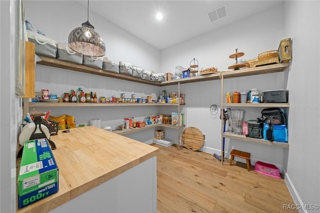 pantry with visible vents