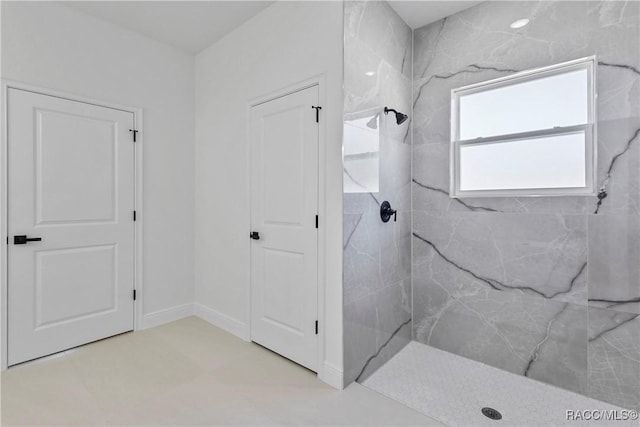 1413 W America Pl, Citrus Springs, FL 34434 - bathroom with a marble finish shower