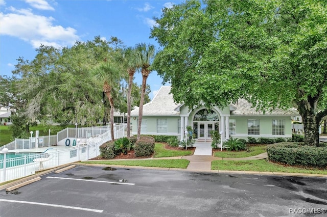 view of front of home with french doors