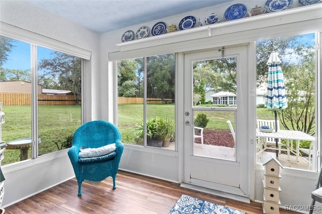 sunroom featuring a wealth of natural light