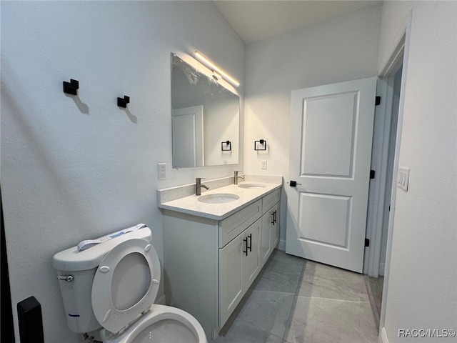 7549 N Santos Dr, Citrus Springs, FL 34434 - bathroom with toilet and double vanity