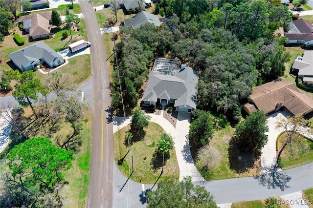 aerial view featuring a residential view