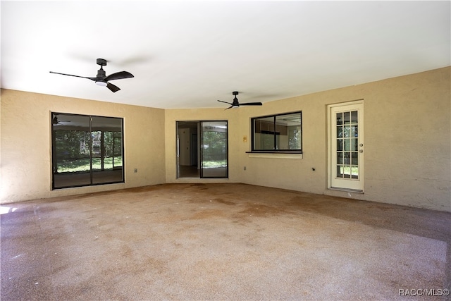 view of patio / terrace with ceiling fan