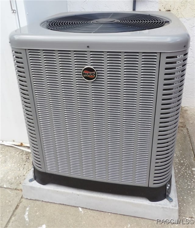 exterior details featuring central AC unit