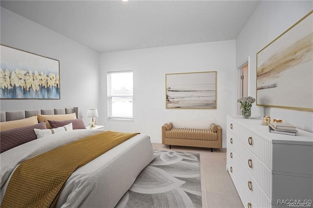 view of tiled bedroom