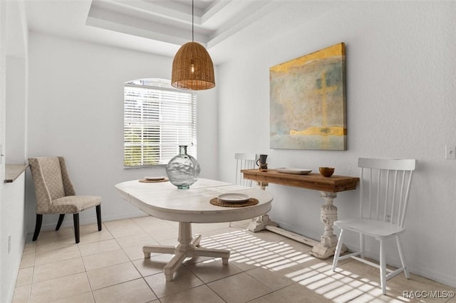 12 Colubrina Ct, Homosassa, FL 34446 - dining space featuring tile patterned flooring and a raised ceiling