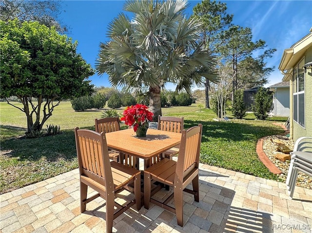 view of patio / terrace featuring outdoor dining space