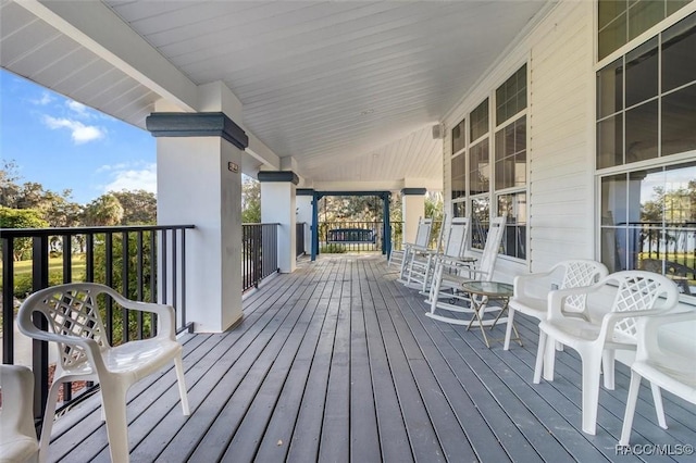 view of wooden terrace