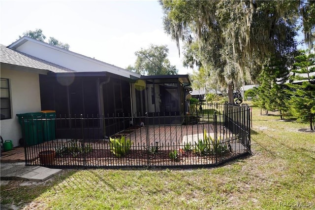 1309 Longboat Pt, Inverness, FL 34450 - view of gate featuring a patio, fence, and a lawn