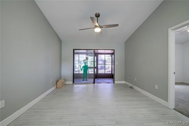1309 Longboat Pt, Inverness, FL 34450 - unfurnished room with light wood-style flooring, ceiling fan, and baseboards