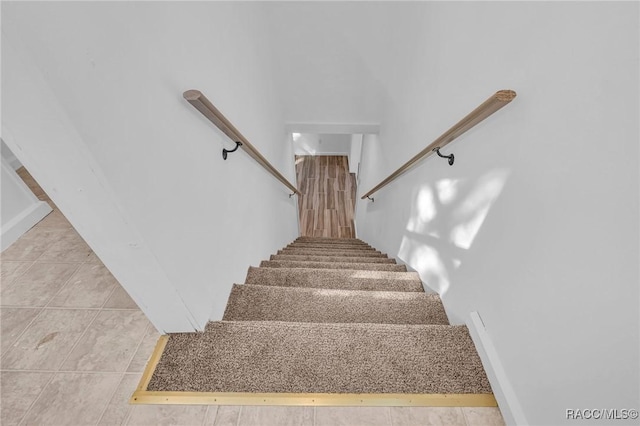19190 SE 136th Ct, Dunnellon, FL 34431 - stairs with tile patterned floors