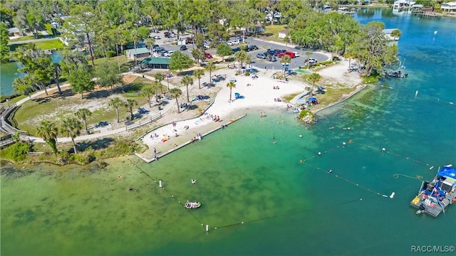 1203 SE Kings Bay Dr, Crystal River, FL 34429 - bird's eye view with a water view