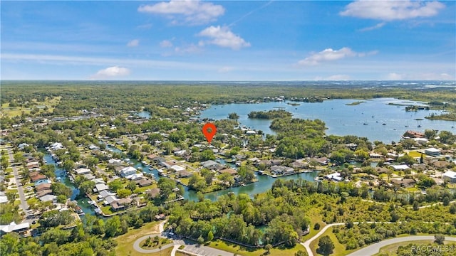 1203 SE Kings Bay Dr, Crystal River, FL 34429 - bird's eye view featuring a residential view and a water view
