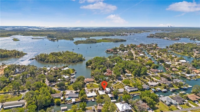 1203 SE Kings Bay Dr, Crystal River, FL 34429 - aerial view featuring a water view and a residential view