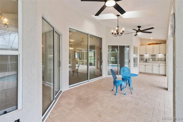 view of patio / terrace featuring sink