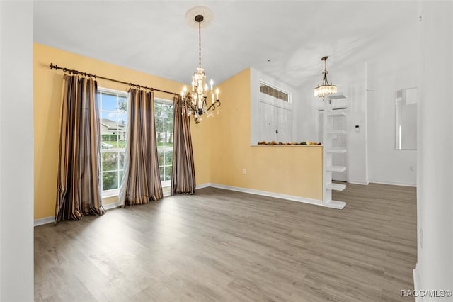 empty room featuring hardwood / wood-style flooring