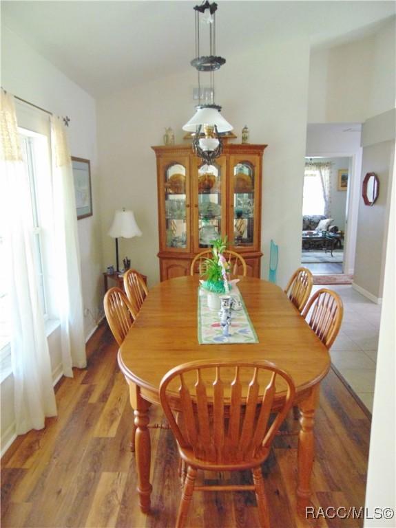 dining room featuring dark hardwood / wood-style floors