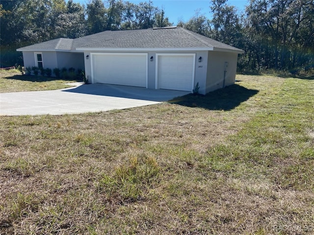 garage with driveway