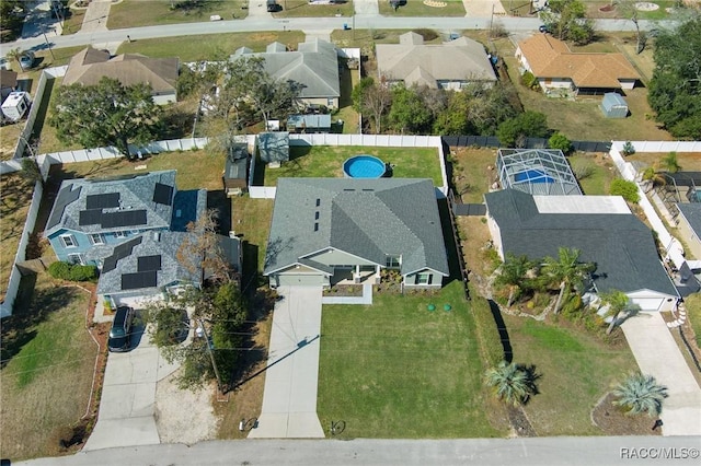 birds eye view of property featuring a residential view