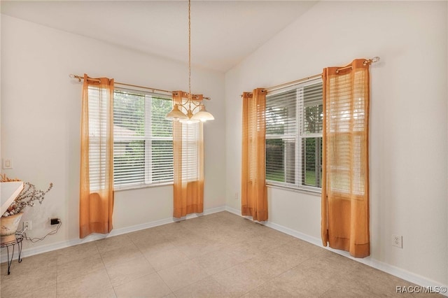 2459 N Brentwood Cir, Lecanto, FL 34461 - unfurnished room with vaulted ceiling and baseboards