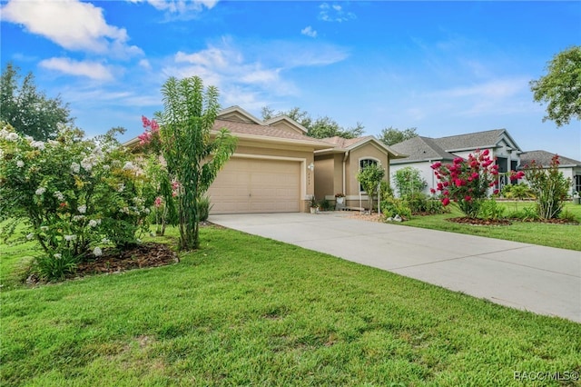 2459 N Brentwood Cir, Lecanto, FL 34461 - single story home with an attached garage, stucco siding, driveway, and a front yard