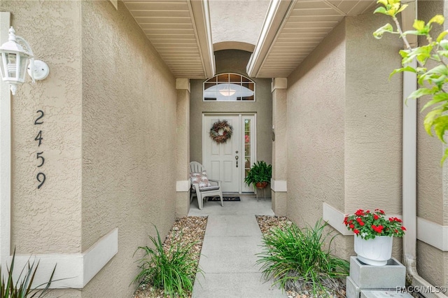 2459 N Brentwood Cir, Lecanto, FL 34461 - entrance to property featuring stucco siding