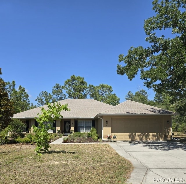 ranch-style house with a garage