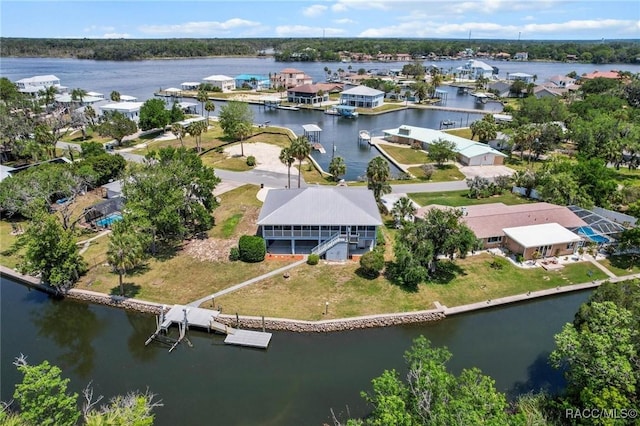 2168 N Watersedge Dr, Crystal River, FL 34429 - aerial perspective of suburban area with a large body of water