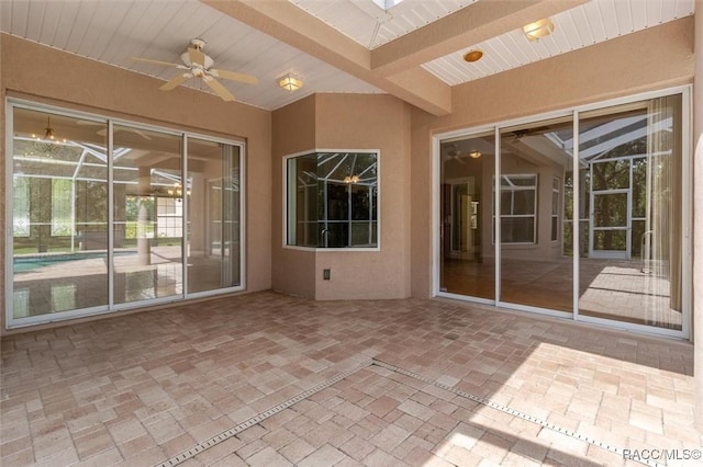 4491 W Stable Ct, Beverly Hills, FL 34465 - unfurnished sunroom featuring ceiling fan