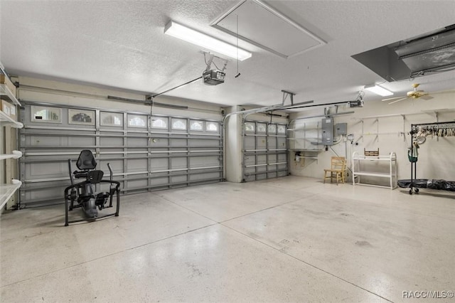 4491 W Stable Ct, Beverly Hills, FL 34465 - garage featuring electric panel and a garage door opener