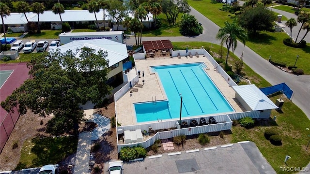 11487 W Bayshore Dr, Crystal River, FL 34429 - aerial view of property and surrounding area featuring a pool area