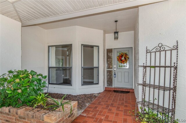 view of doorway to property