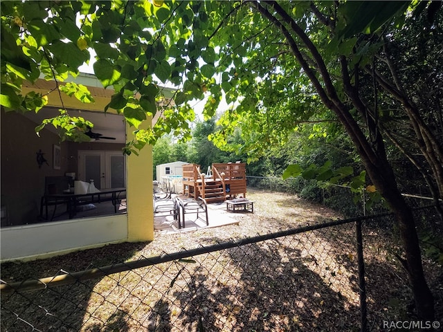 view of patio featuring french doors