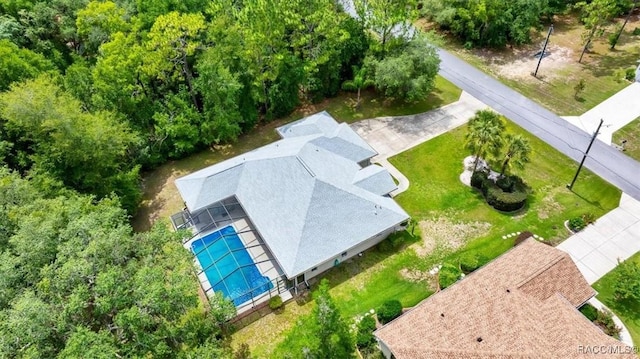 374 W Wason St, Citrus Springs, FL 34434 - view from above of property featuring a pool
