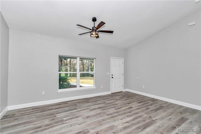 4065 SW 5th Ave, Ocala, FL 34471 - spare room featuring ceiling fan, light hardwood / wood-style floors, and a textured ceiling