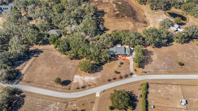 bird's eye view featuring a rural view