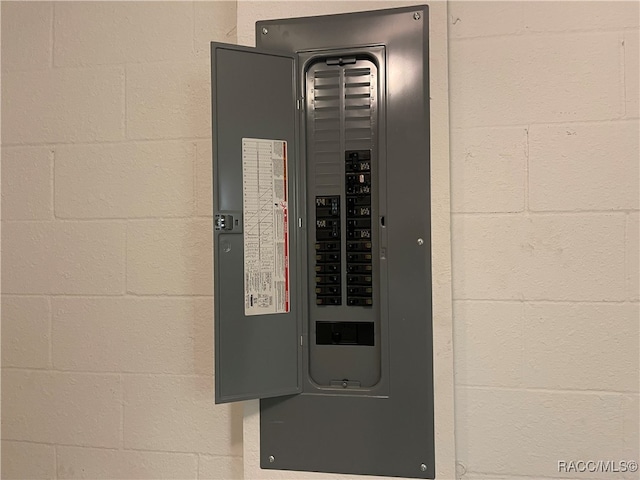 utility room featuring electric panel