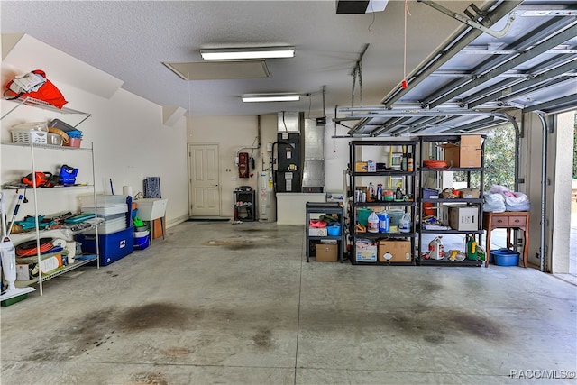 garage with water heater