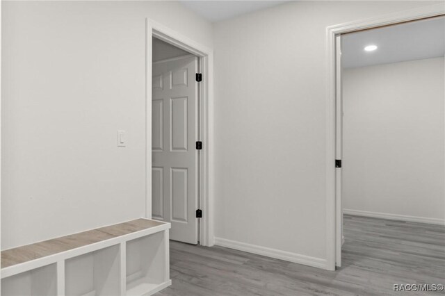 4911 S Skyblue Dr, Inverness, FL 34452 - hall featuring light wood-style floors, baseboards, and recessed lighting