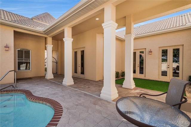 view of patio / terrace with french doors