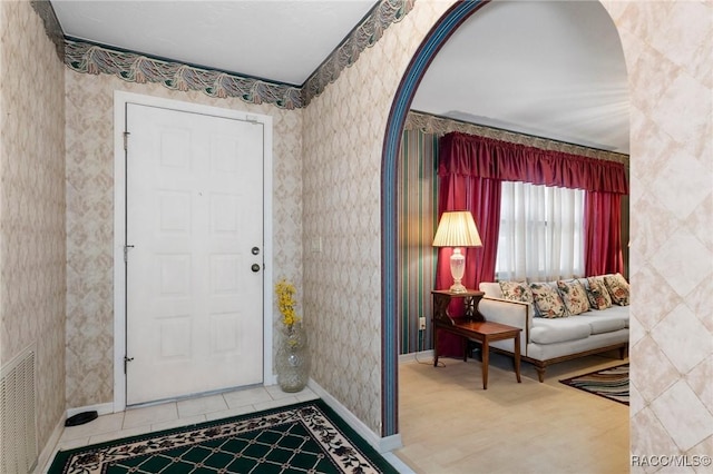 entryway featuring tile patterned floors