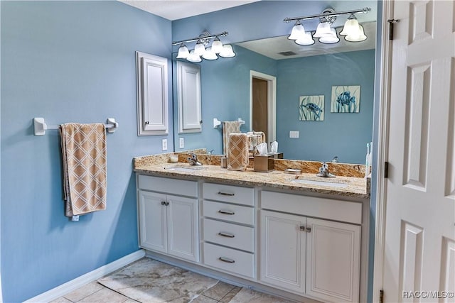 bathroom with vanity