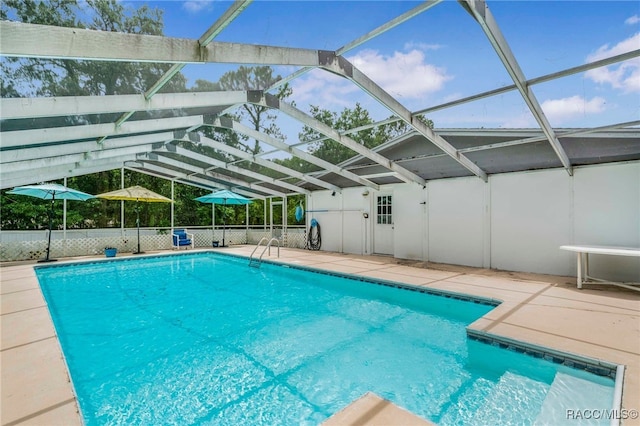 53 S Columbus St, Beverly Hills, FL 34465 - view of swimming pool with a patio area and a lanai
