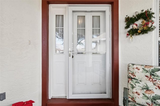 view of doorway to property