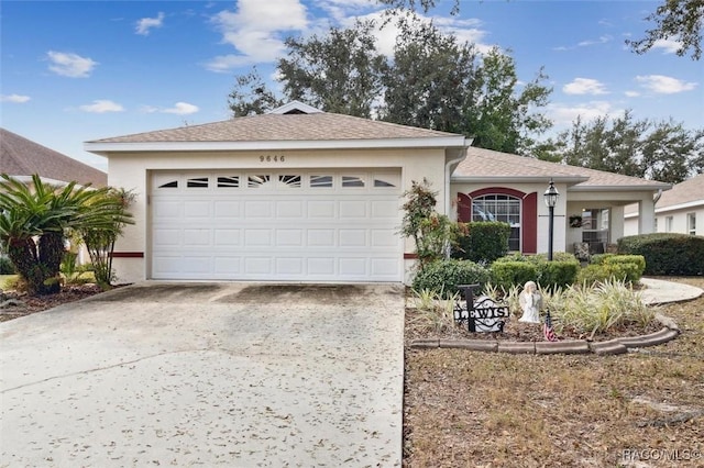 ranch-style house with a garage