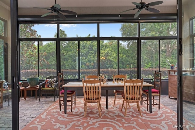1576 N Eagle Ridge Path, Hernando, FL 34442 - sunroom / solarium with a ceiling fan and plenty of natural light