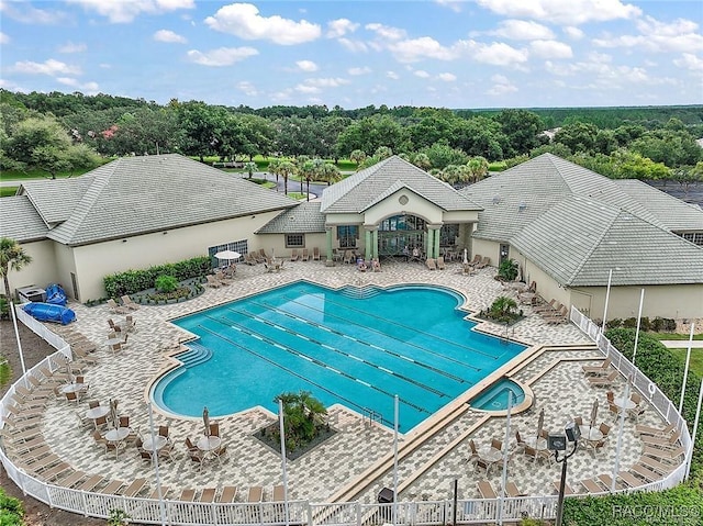 1576 N Eagle Ridge Path, Hernando, FL 34442 - view of pool featuring a patio and a pool with connected hot tub