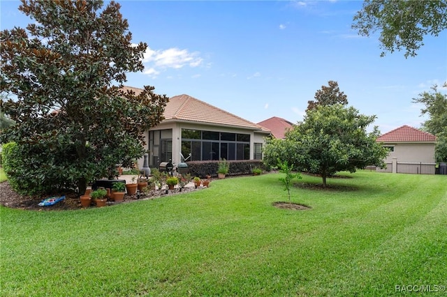 1576 N Eagle Ridge Path, Hernando, FL 34442 - view of yard featuring a sunroom