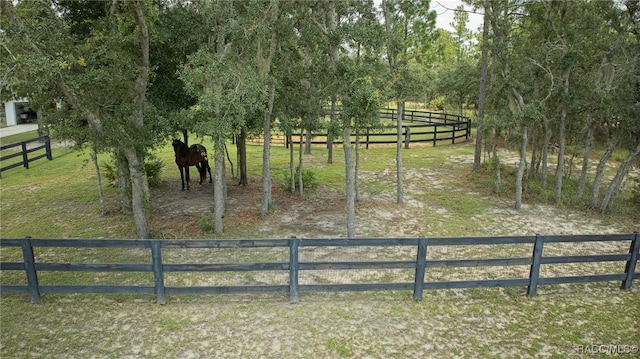 view of gate featuring a rural view